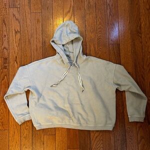 Aerie Cropped Ribbed Hoodie